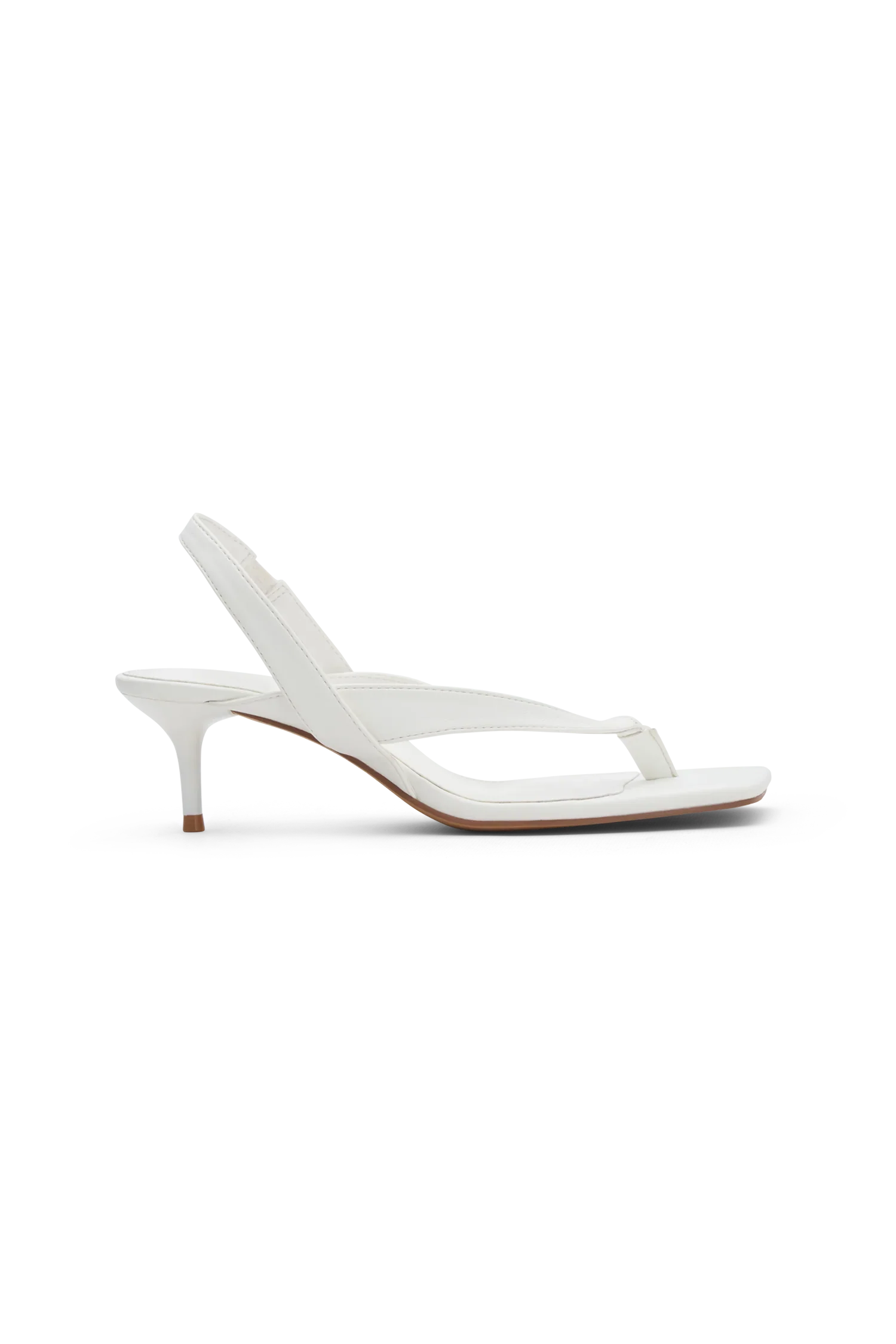 Mai Sling Back Thong Heel White
