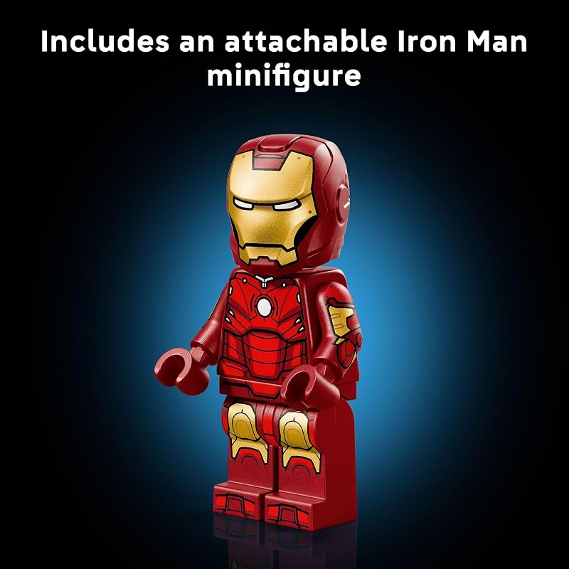 LEGO Marvel Iron Man Mark 3 Collectors Edition Building Set Poseable Super Hero Construction Kit W Mark 3 Minifigure for Adults Ages 18 Collectible Gift Idea for Birthdays 76344