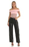 Mesh Illusion Bodysuit in Pink