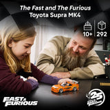 LEGO Speed Champions The Fast and The Furious Toyota Supra MK4 77260 Building Toy for Boys Girls Ages 10 Toy Car from Movie w Minifigure Display or Pretend Play 292 pieces Gift for Fans