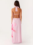 Bryony Cowl Maxi Dress Pink