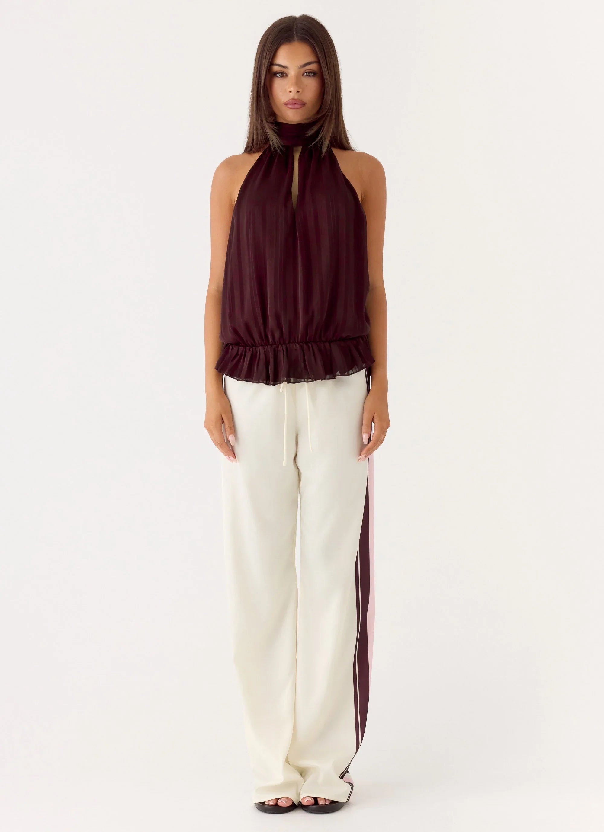 Hydro Halter Top Aubergine