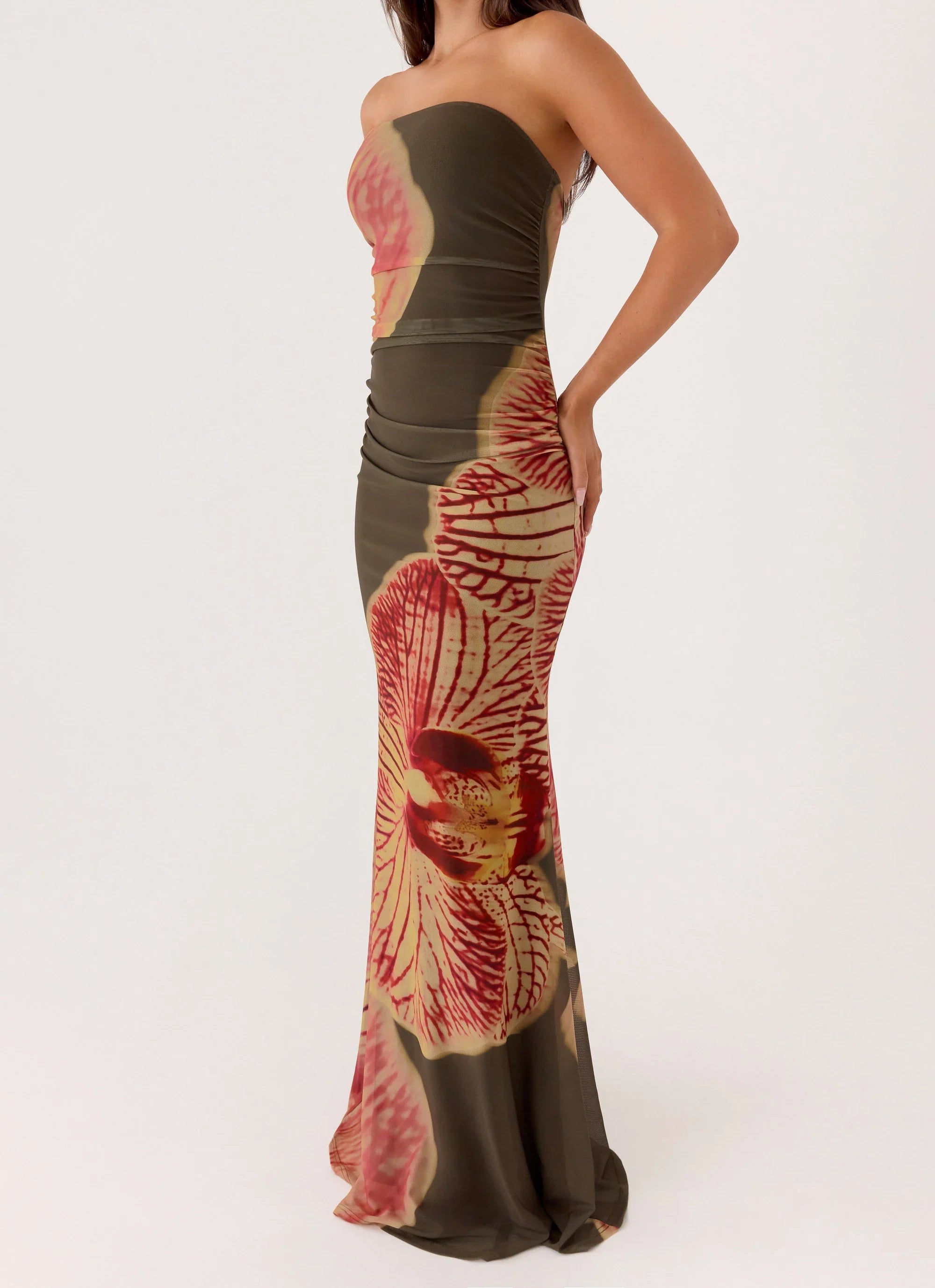 Iroha Strapless Maxi Dress Jungle Grove