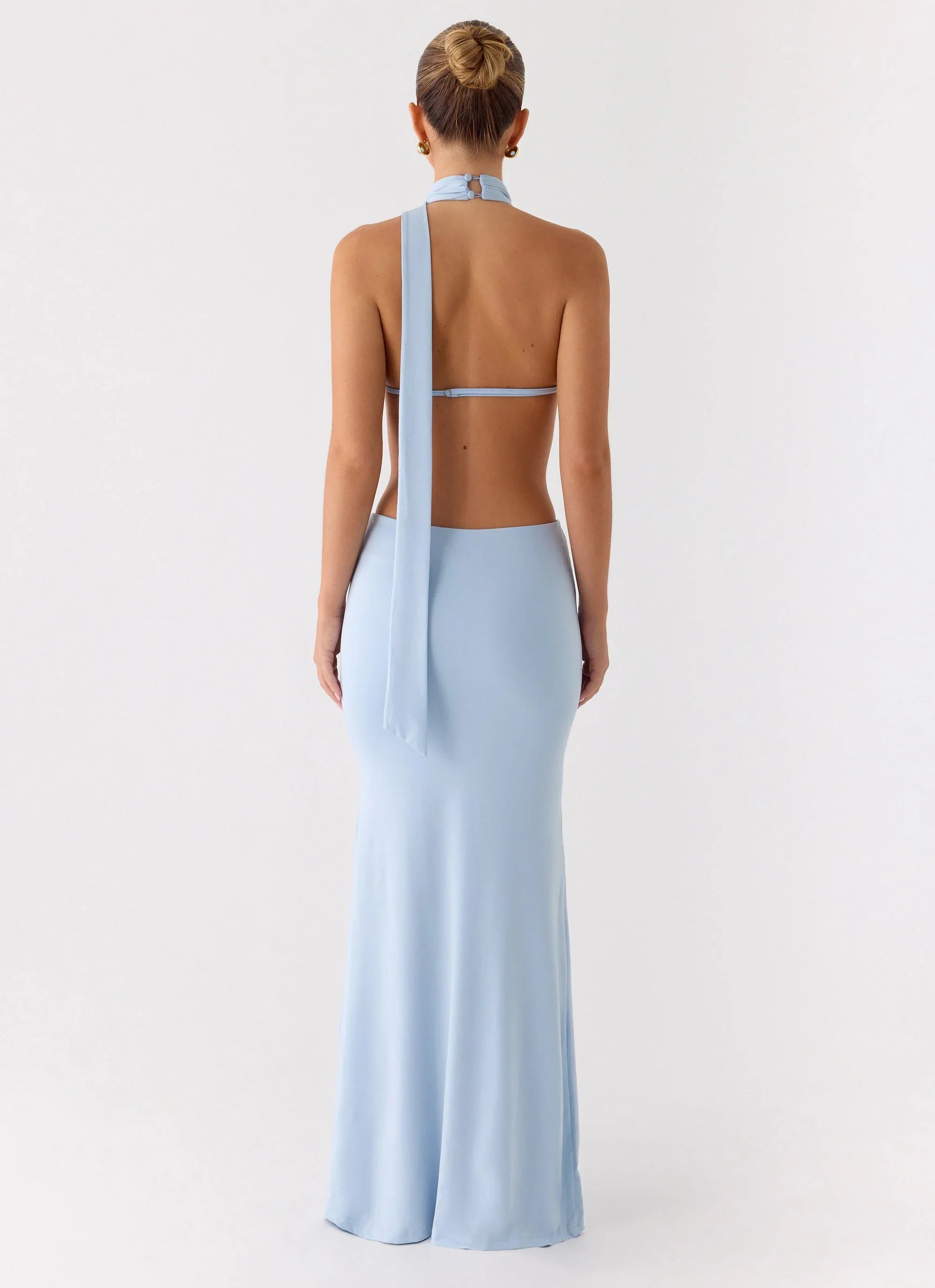 Warning Signs Maxi Dress Blue