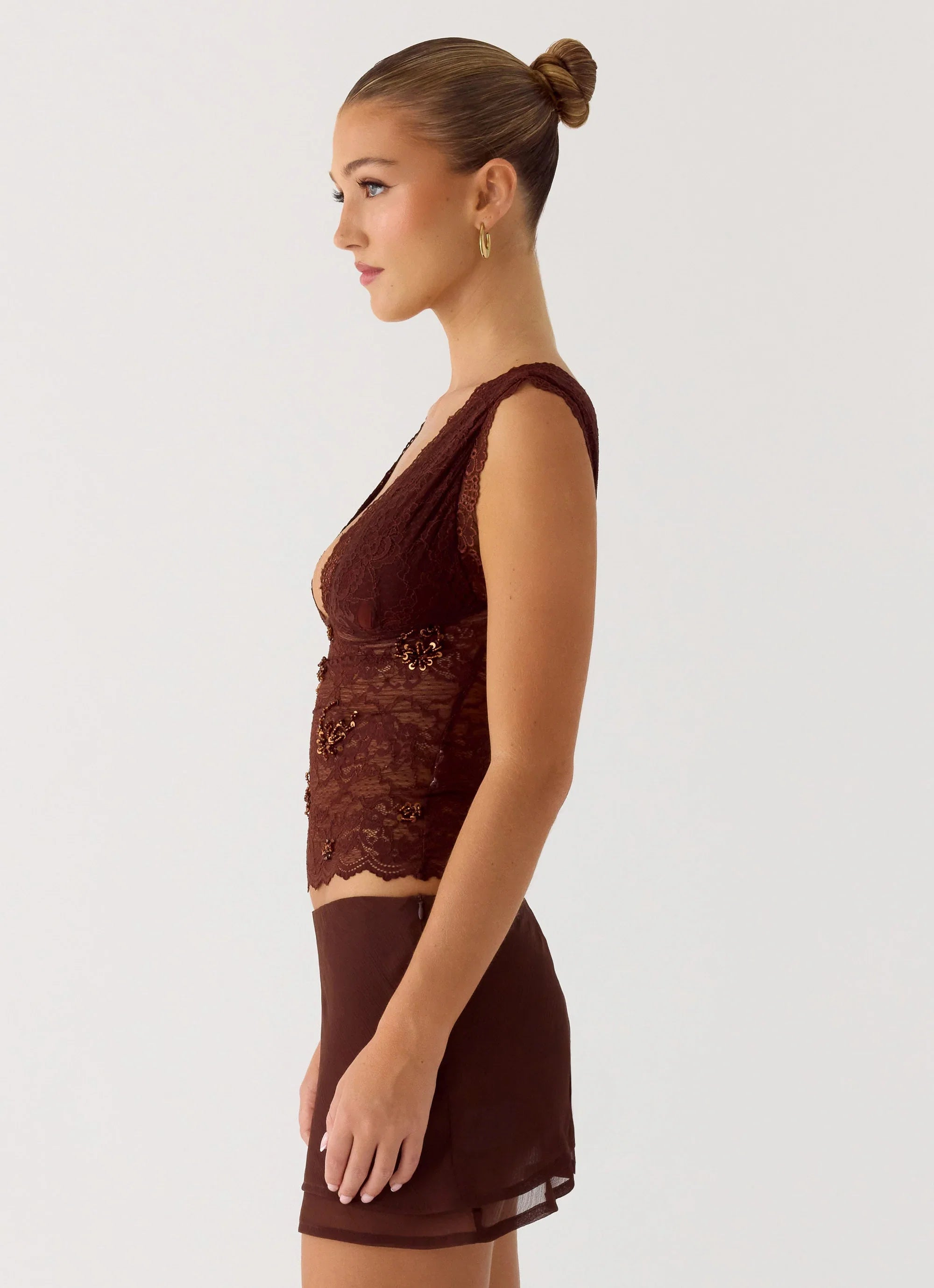 Sommers Lace Top Chocolate