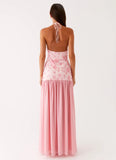 Janelle Beaded Maxi Dress Pink