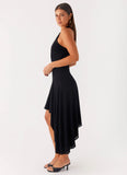 Velvet Sky Midi Dress Black