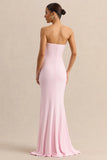 Melva Light Pink Bandeau Maxi Dress