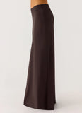 Star Girl Chiffon Maxi Skirt Cool Chocolate