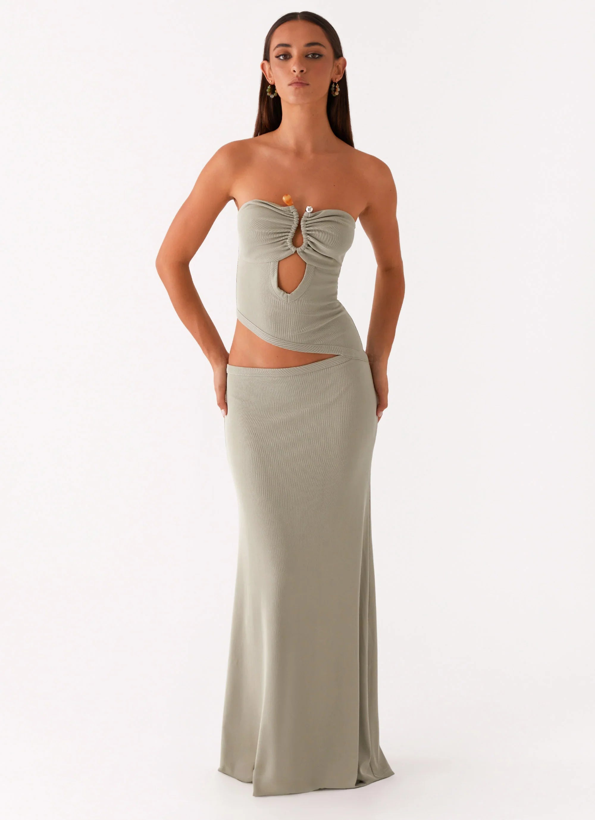 Wild Roses Maxi Dress Sage