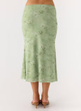 Bahama Low Rise Midi Skirt Blurred Lime