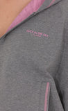 Two Toned Cropped Hoodie in Grey