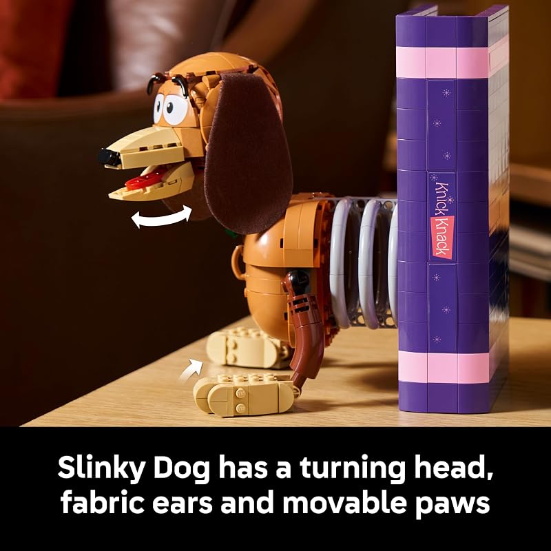 LEGO Disney and Pixar Toy Story Slinky Dog Bookends Building Set for Adults Ages 18 Disney Gifts for Fans Bedroom Shelf or Office Decor 43301
