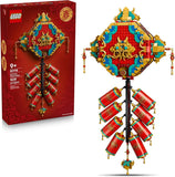 LEGO Spring Festival Fortune Firecracker Kids Building Toy Chinese New Year Toy for Boys Girls Ages 9 Play Display Wall Art with Realistic Sound Effects Gift Idea for Birthdays 80118