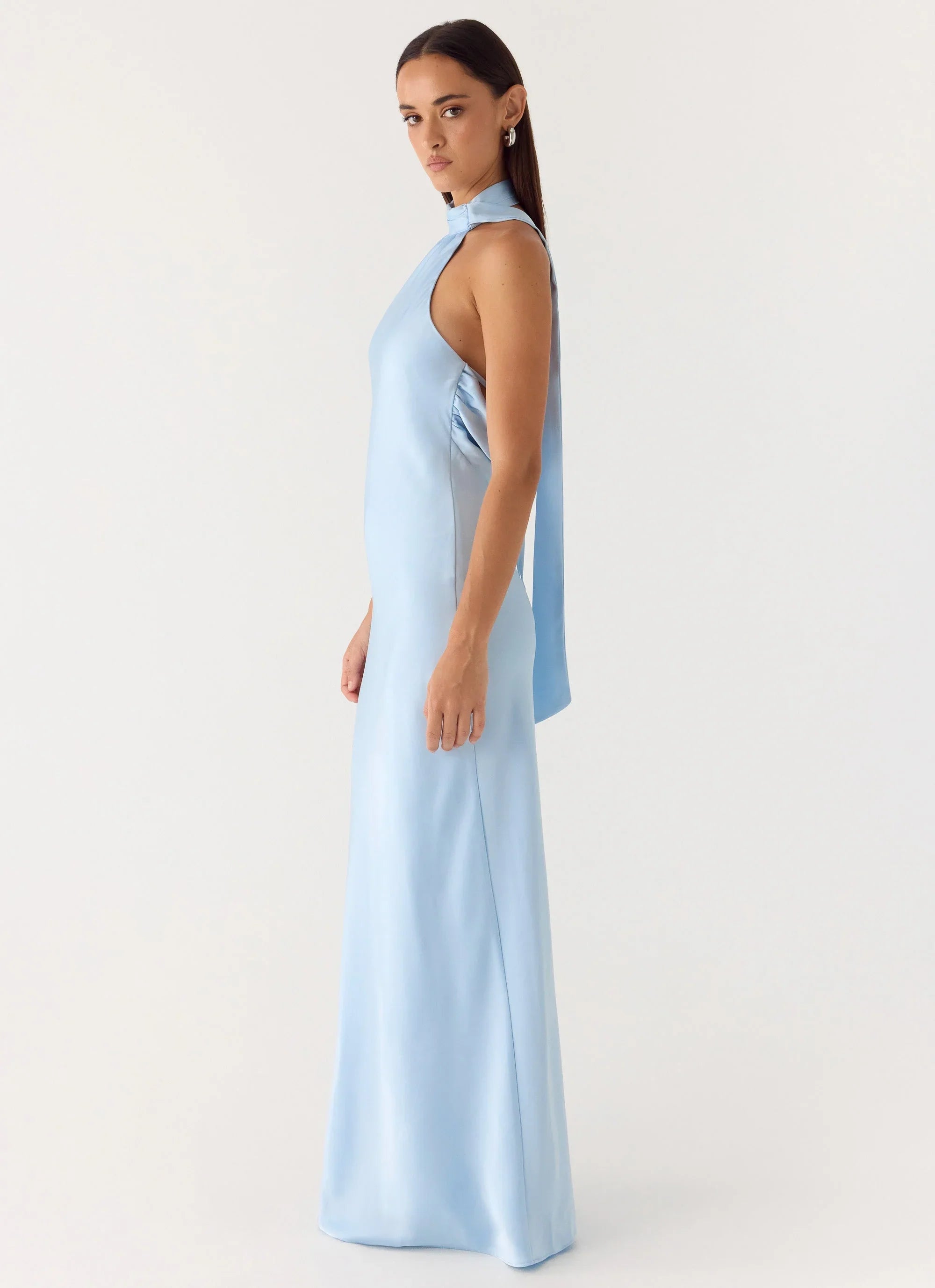 Keena Scarf Maxi Dress Blue