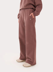 Mocha 4th Wide Leg Branded Joggers