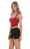 Scoop Neck Tank Top in Red