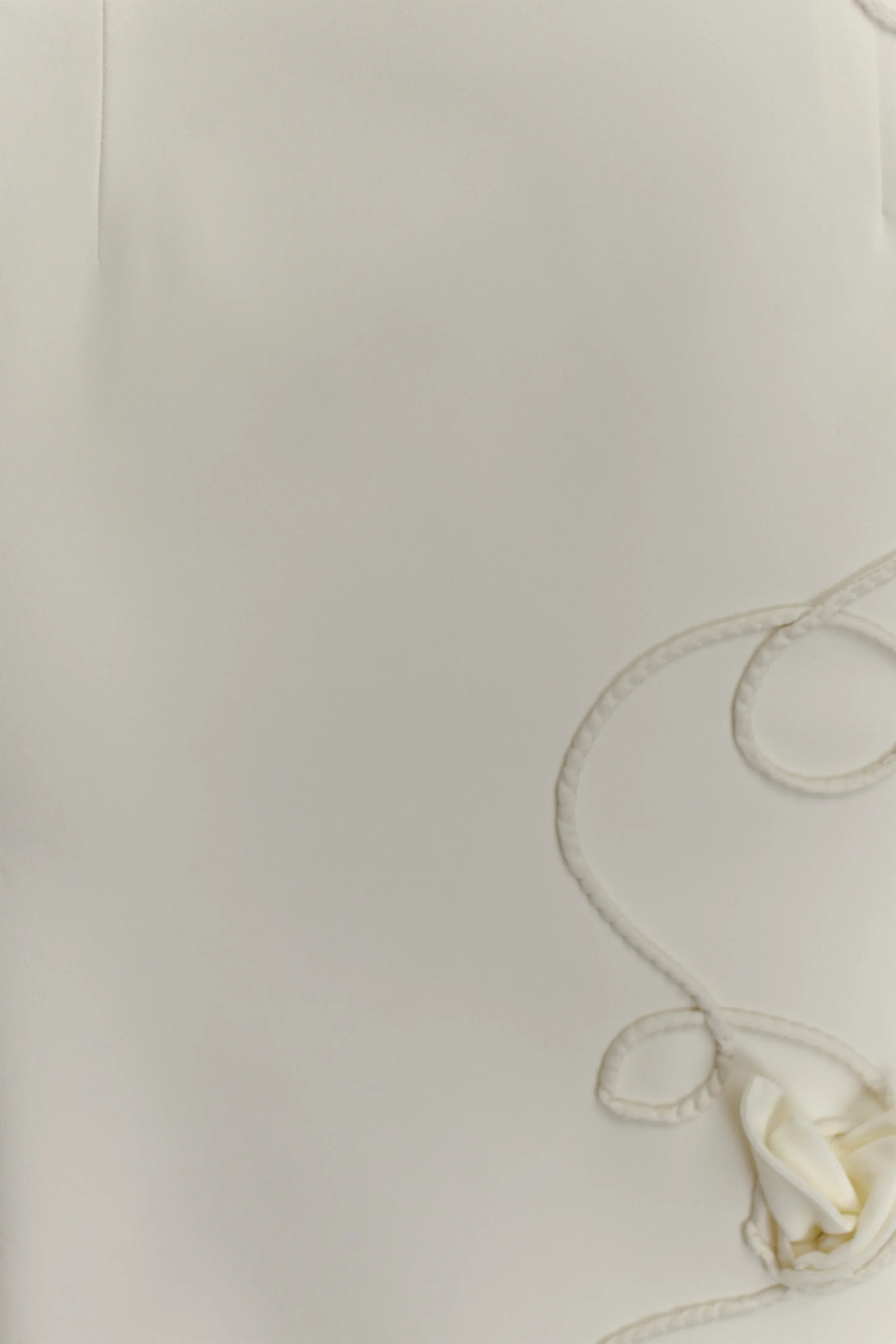 Virginia Suiting Embroidered Midi Dress White