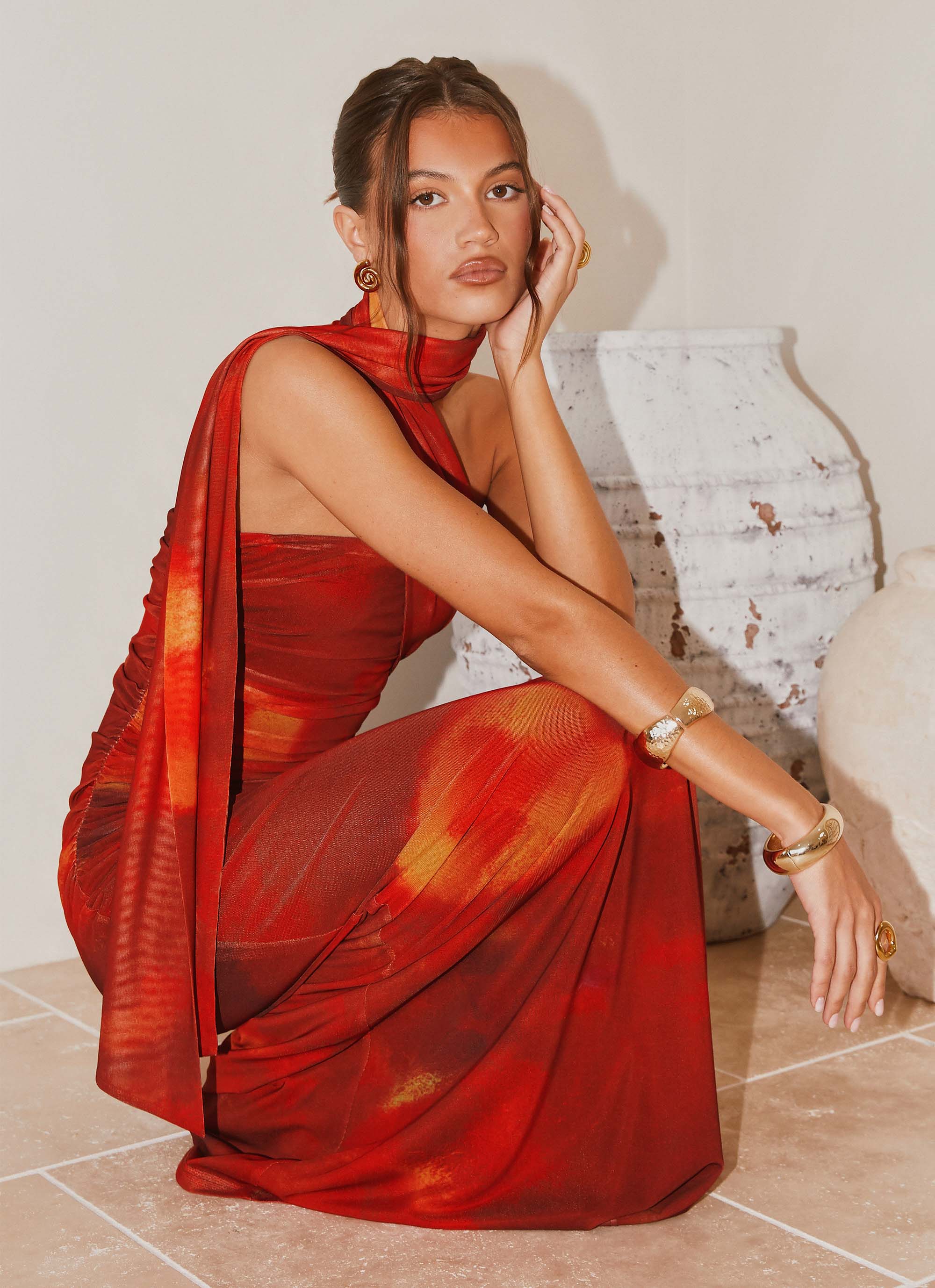 Songbird Maxi Dress Scarlet Blur