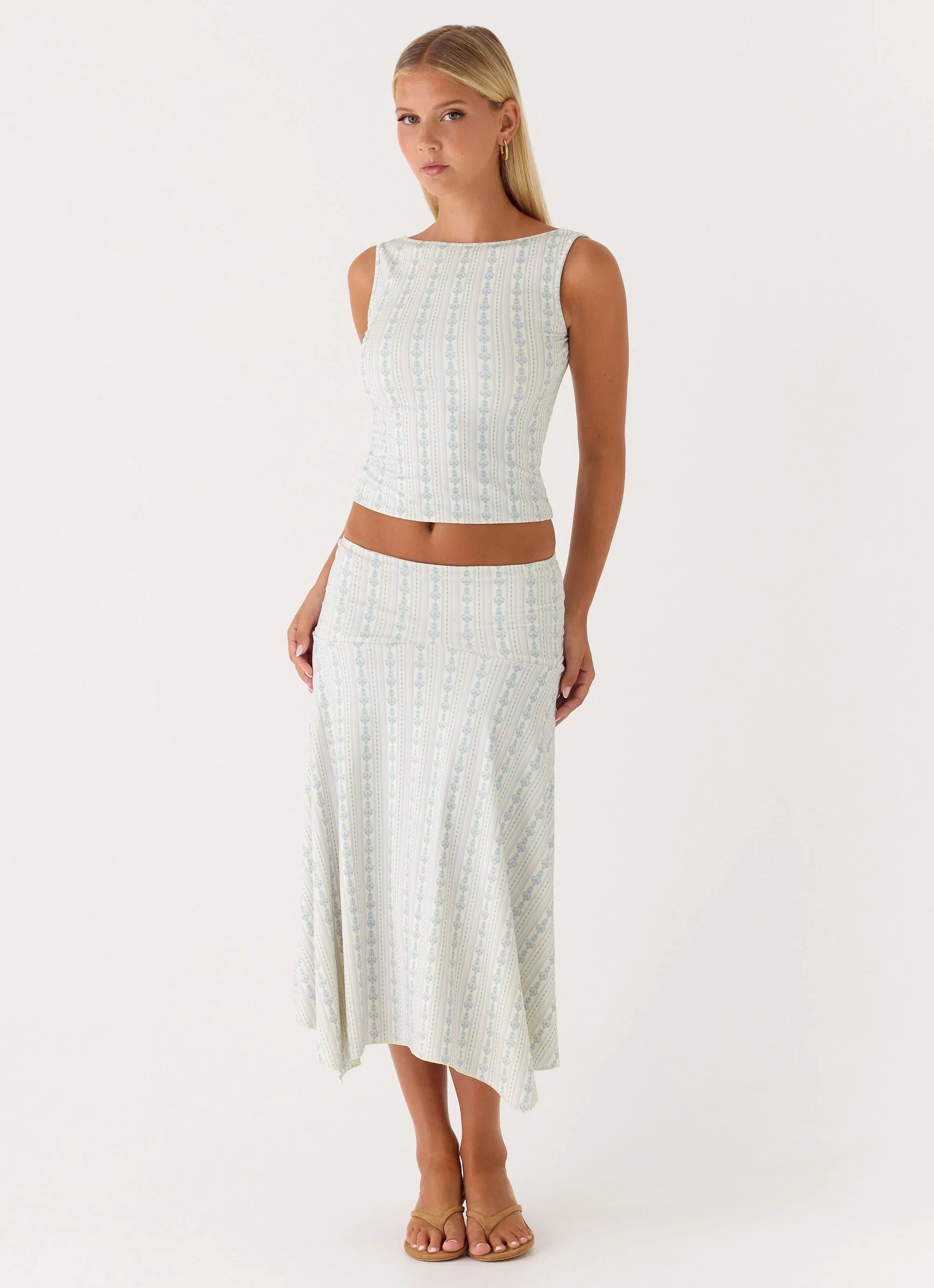 Katta Midi Skirt Vintage Stripe