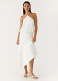 To The Girls Midi Dress White