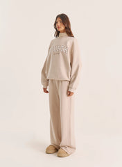 Oatmeal Fourth Slogan Sweatshirt