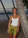 Cancun Sequin Mini Skirt Lime