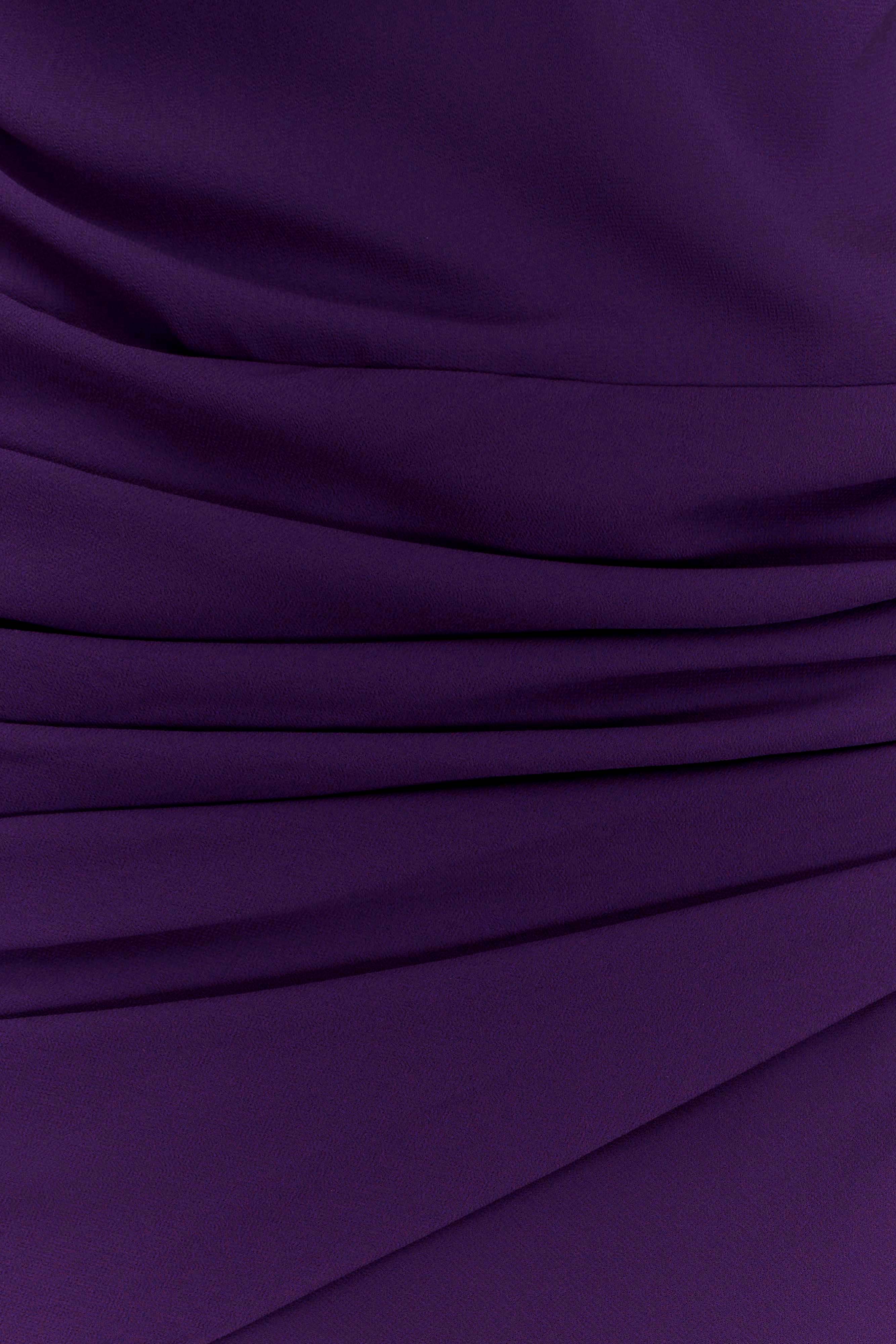 Giulia Chiffon Draped Maxi Dress Purple
