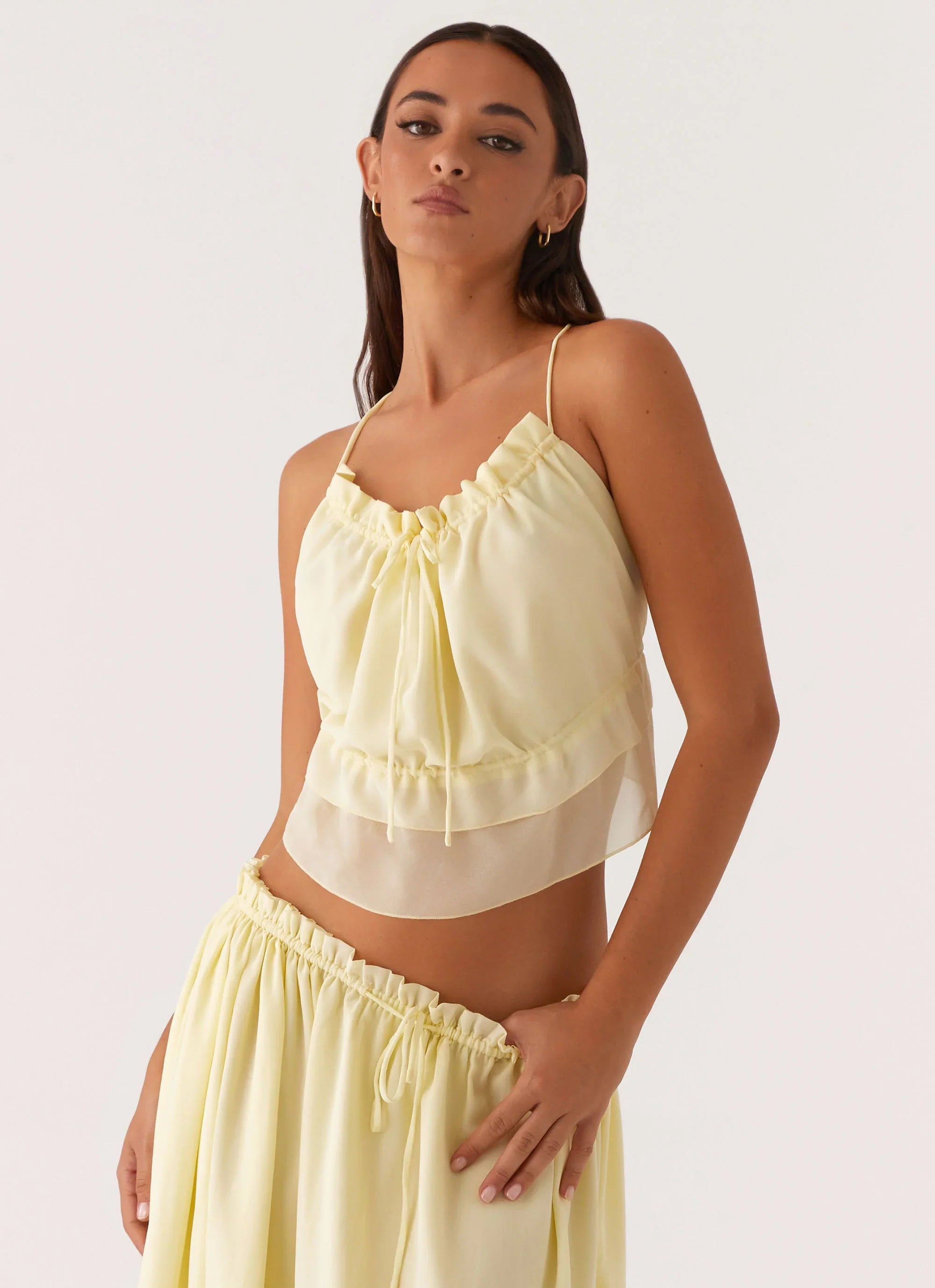 Zaya Backless Top Yellow