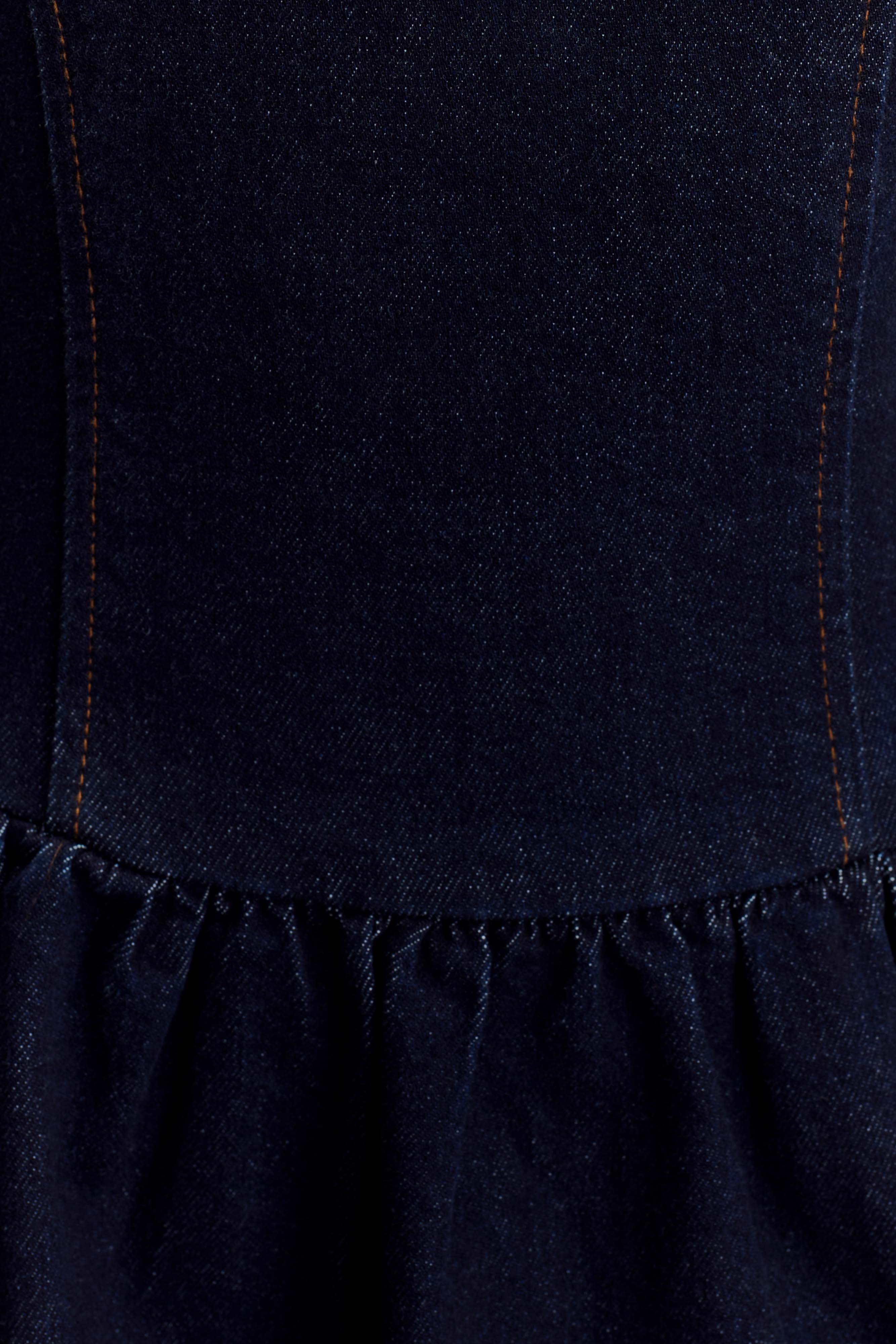 Caroline Denim Halter Midi Dress Indigo Blue