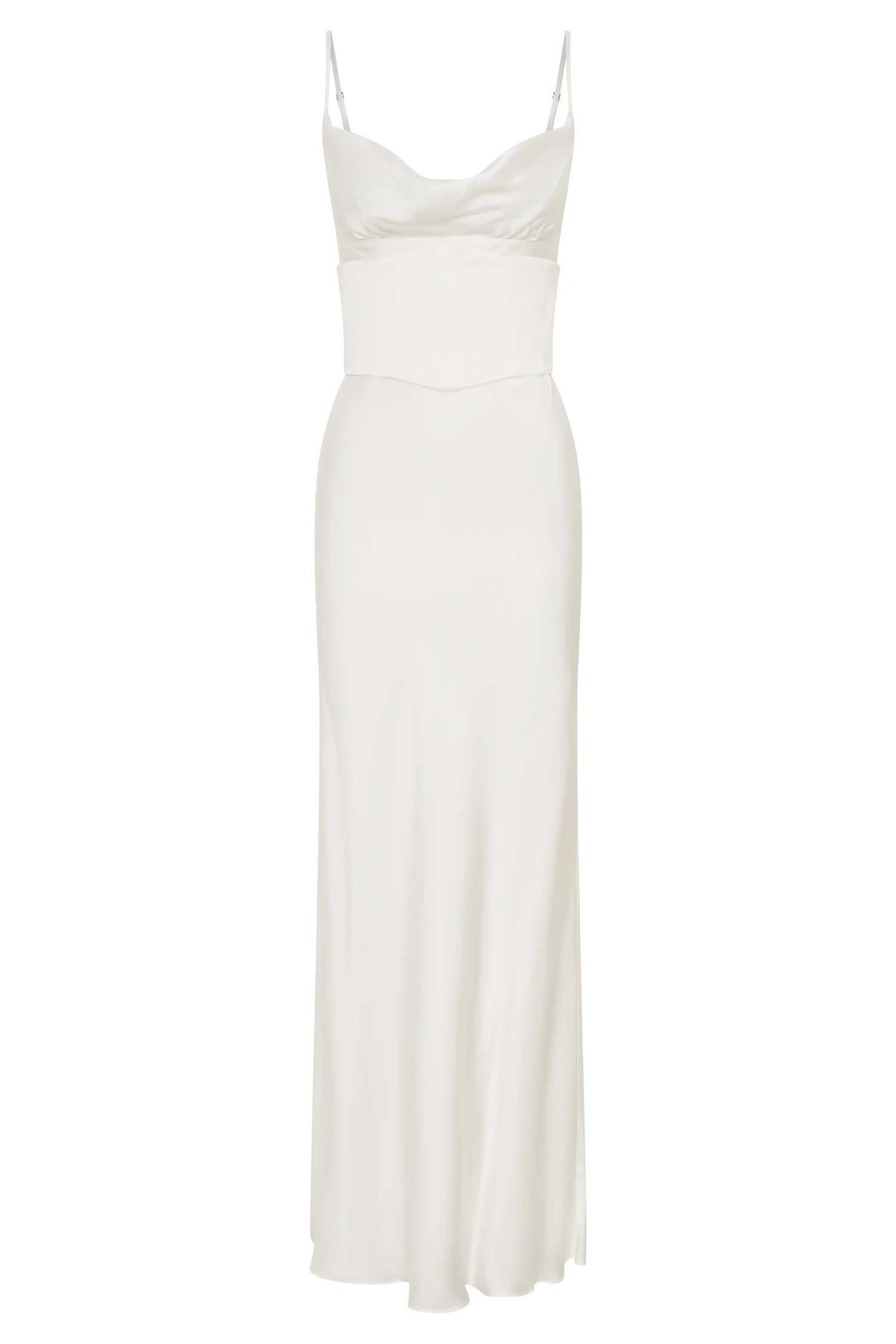 Seraphine Corset Satin Maxi Dress Ivory