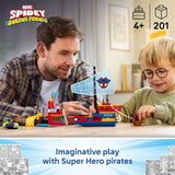 LEGO Marvel Spidey and His Amazing Friends Team Spidey Pirate Ship Building Toy for Kids Super Hero Pretend Play Set for Preschool Boys Girls Ages 4 Gift Idea for Birthdays 11208