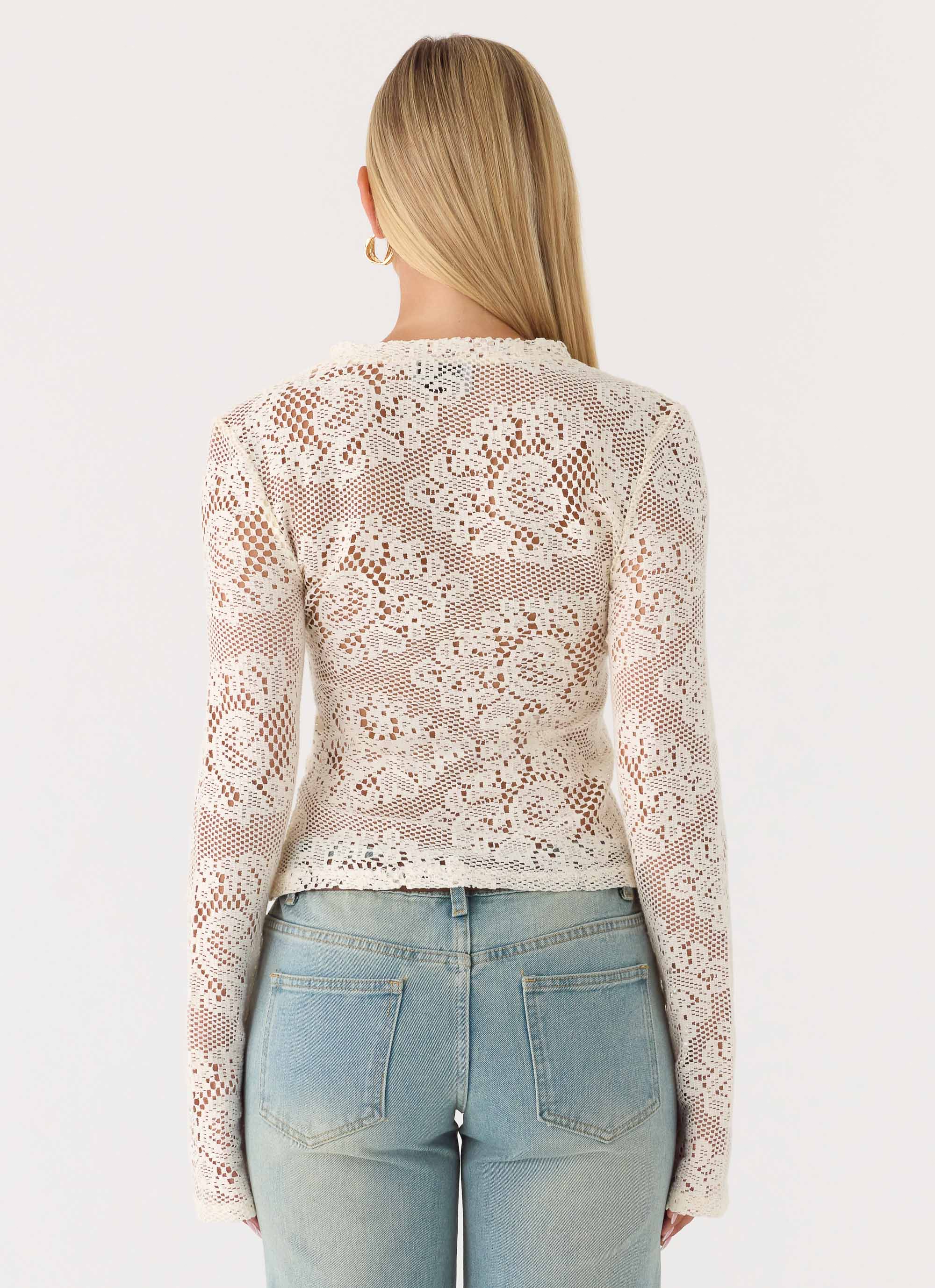 Orellia Long Sleeve Top Ivory