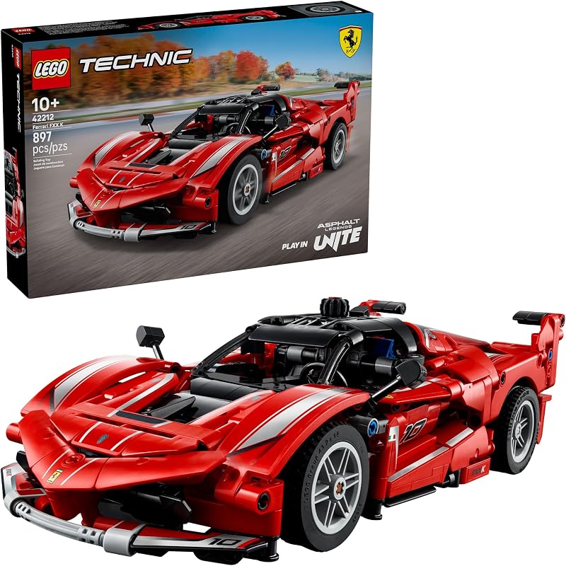 LEGO Technic Ferrari FXX K Toy Car Building Toy for Girls Boys Ages 10 Cool Birthday Gift for Kids Race Car Model for Play Display 42212