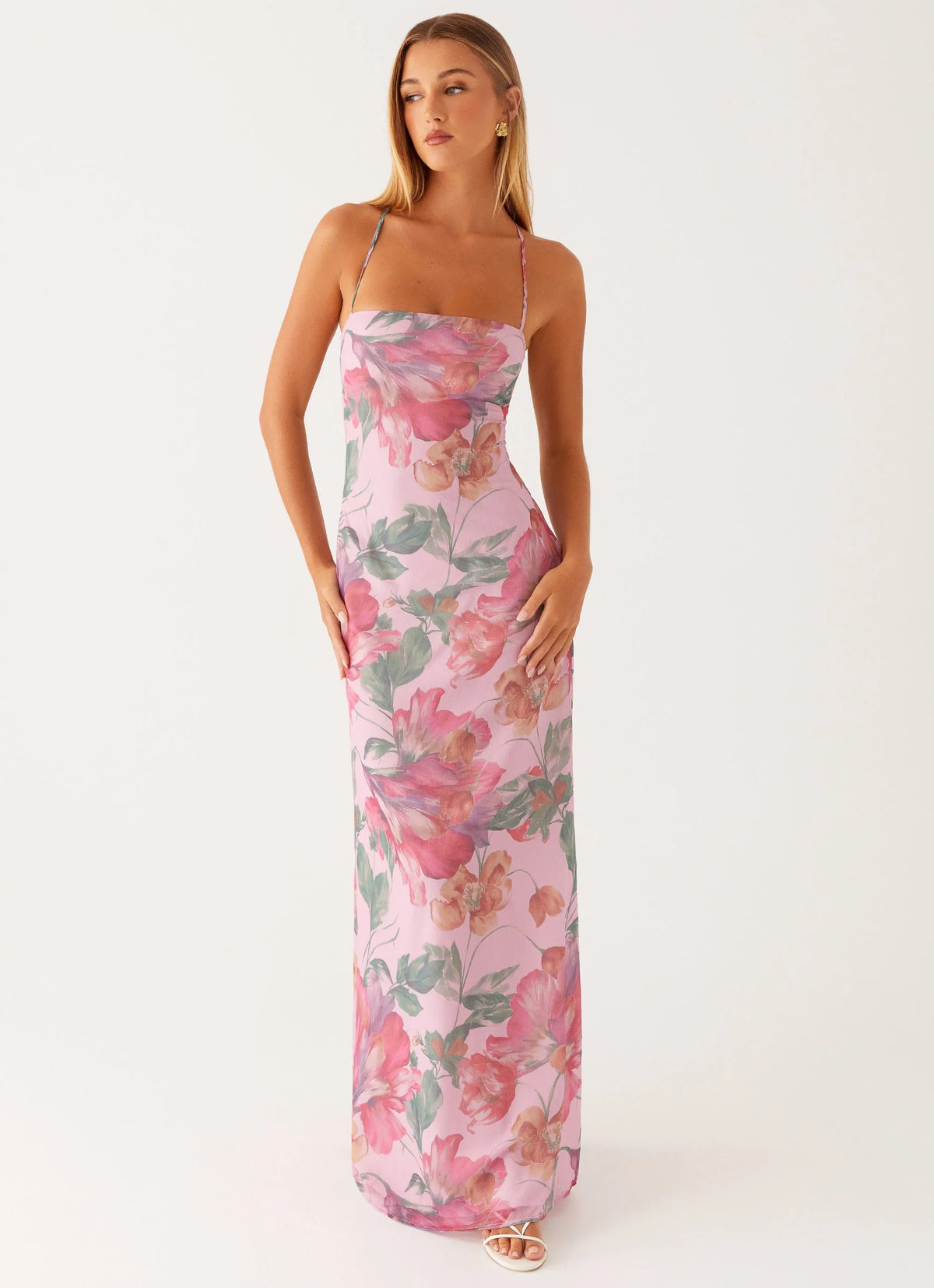 Peggy Maxi Dress Pink Floral