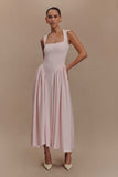 Sharon Scuba Jersey Midi Dress Ballet Pink