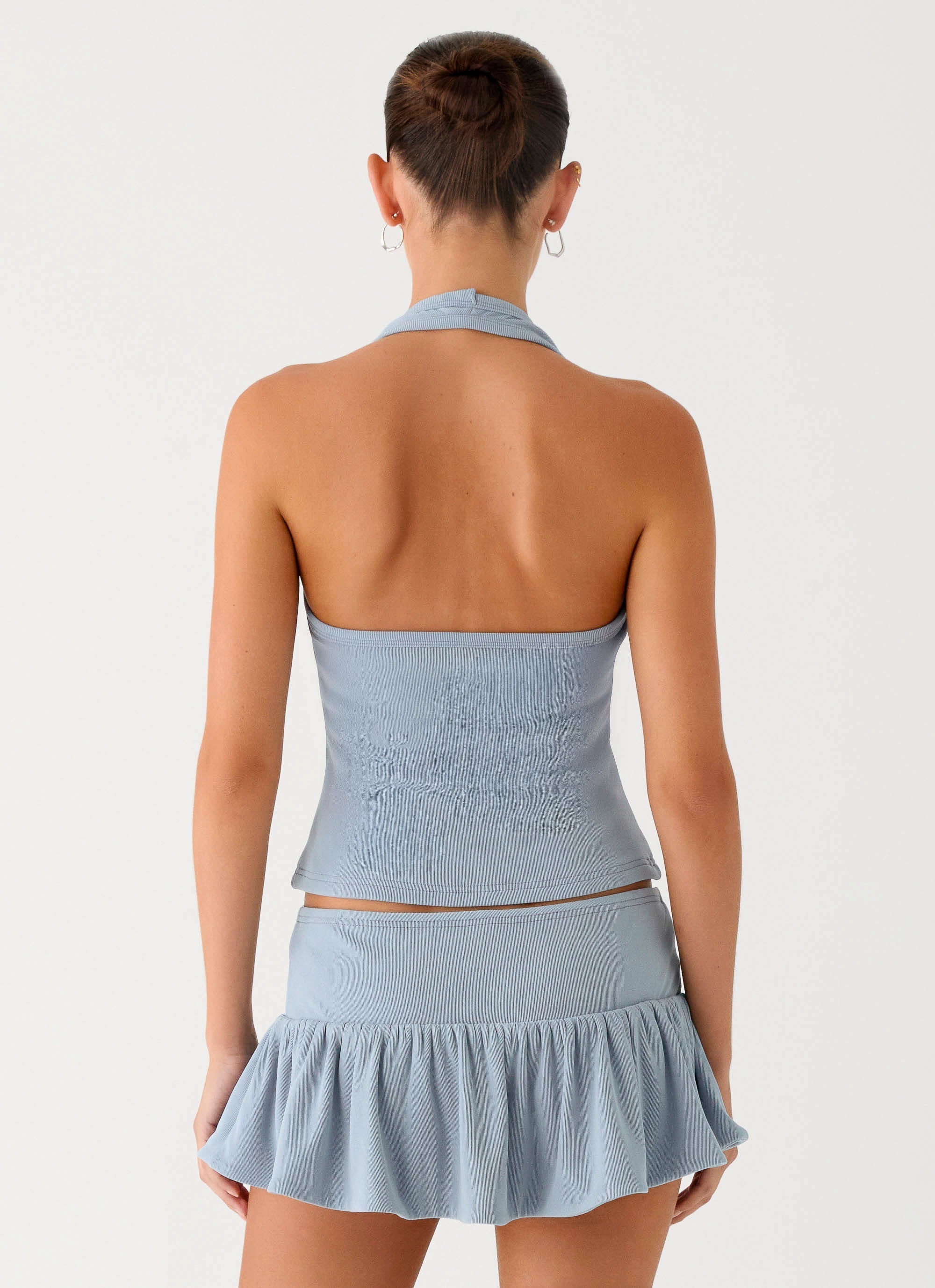 Vegas Nights Halter Neck Top Blue