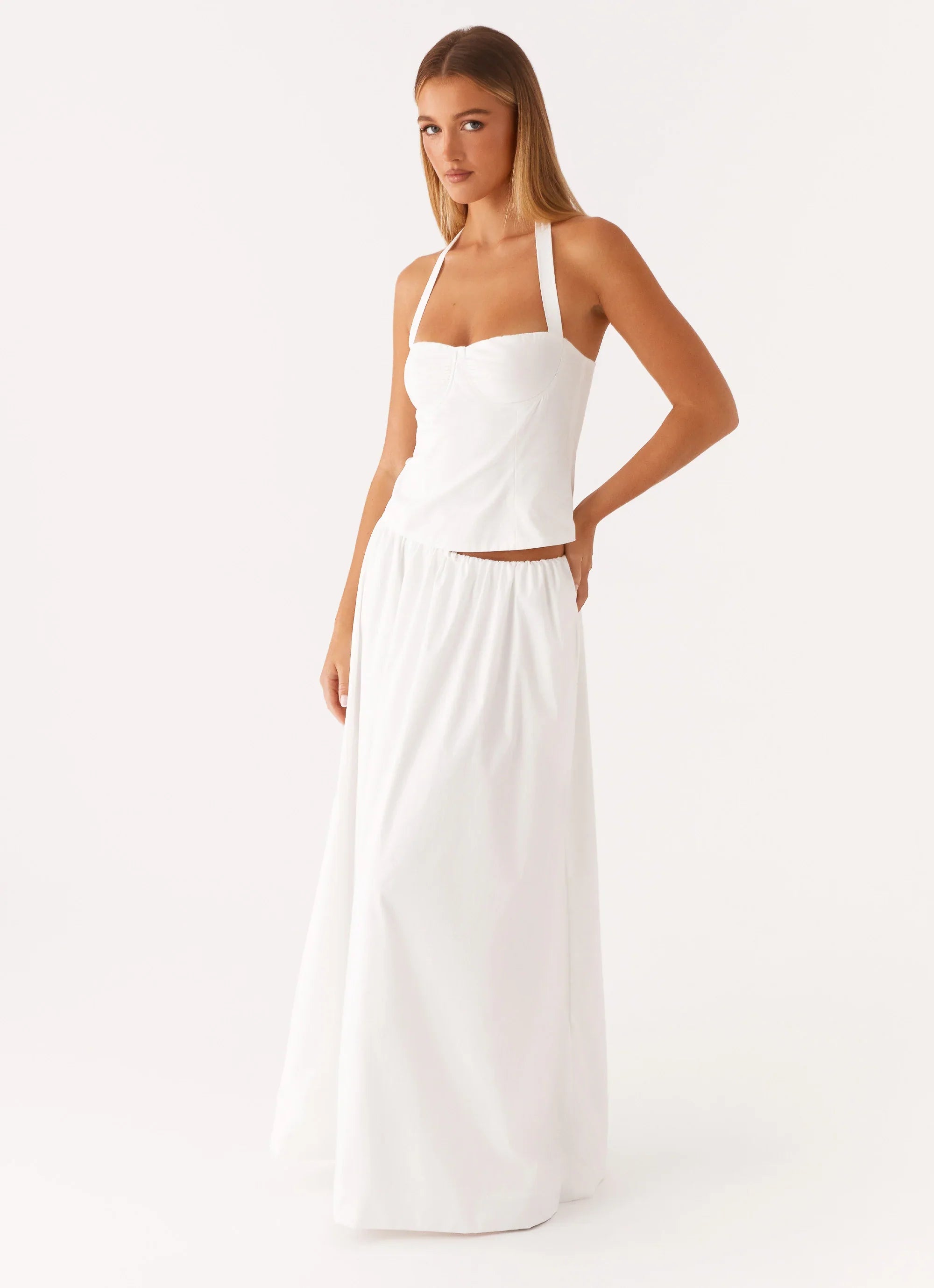 Cheryl Maxi Skirt White