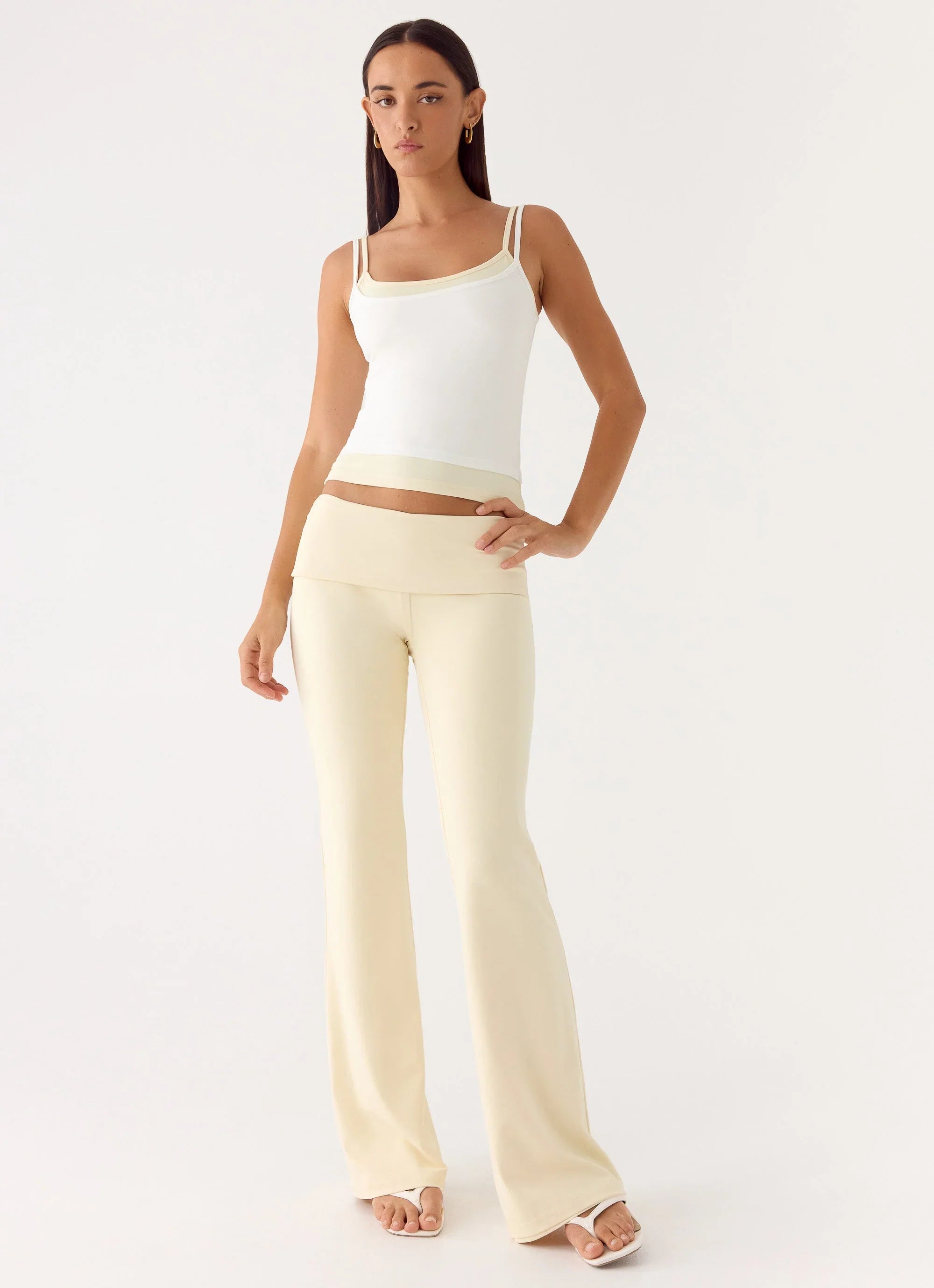 Renae Low Rise Pants Baby Yellow