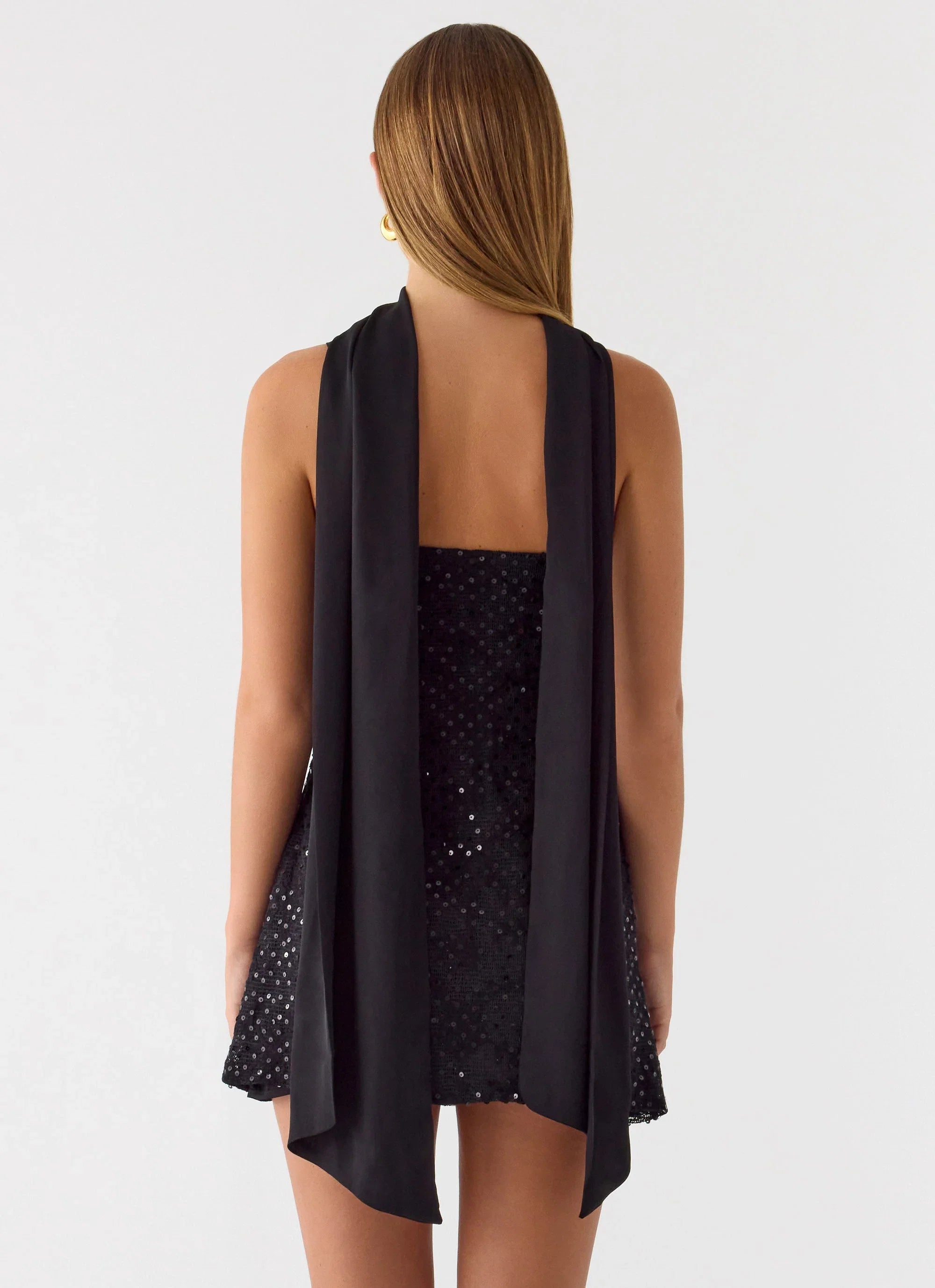 Vision Sequin Mini Dress Black