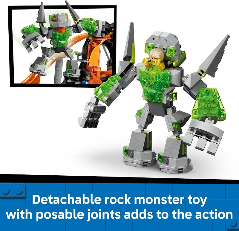 LEGO City Lava Land Roller Coaster Park 60501 Building Toys for Boys Girls Ages 8 Functioning Rides 8 Minifigures 1165 pieces Gift for Birthdays