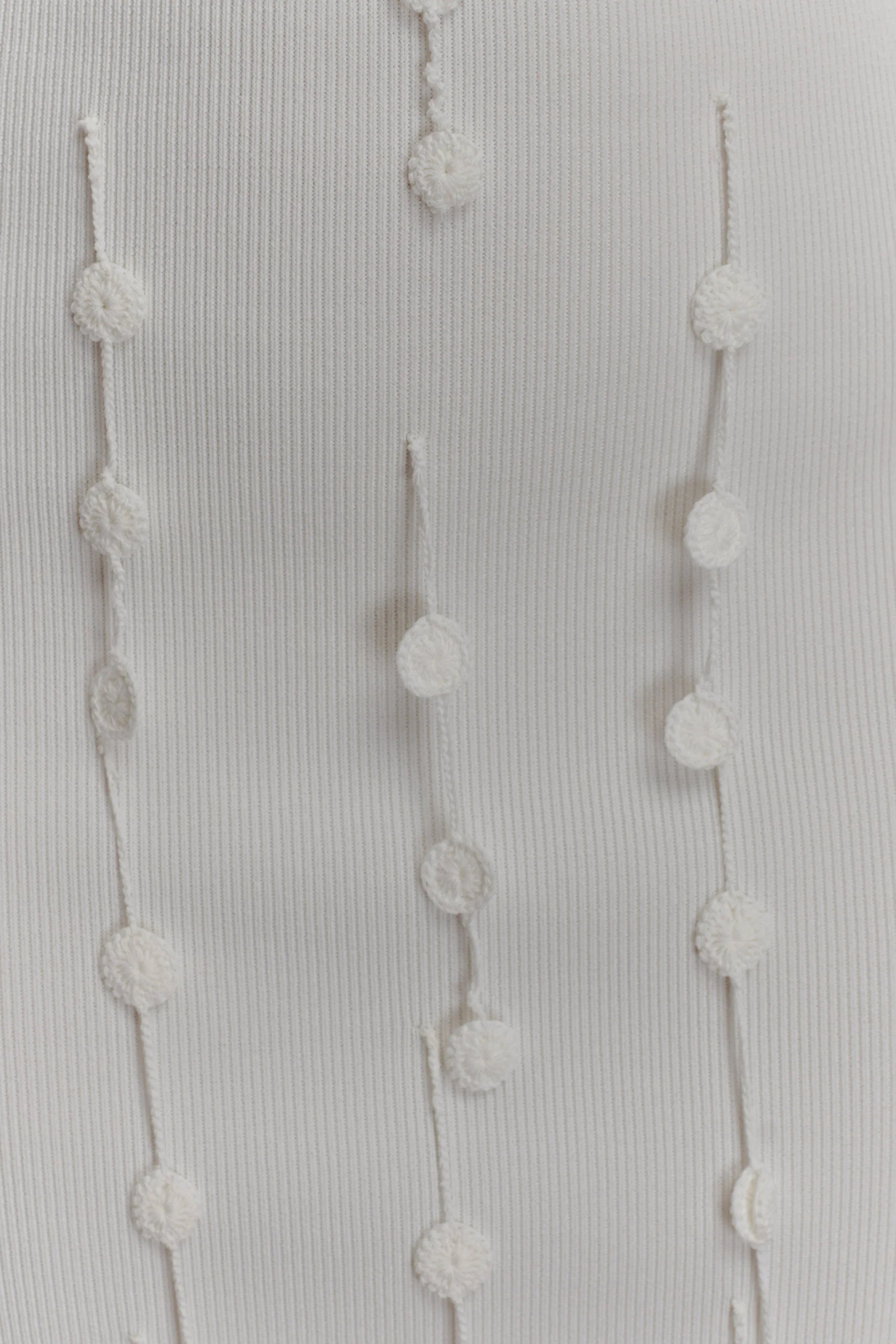 Tove Hand Knit Flower Mini Dress White