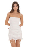 Ruffle Dress in Ivory