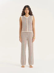 Stripe Knitted Sleeveless Top