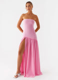 Eden Strapless Maxi Dress Pink