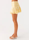 Willow Chiffon Mini Skirt Yellow