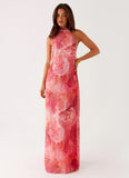 California Maxi Dress Flamingo Fling