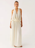 Narlah Halter Maxi Dress Ivory