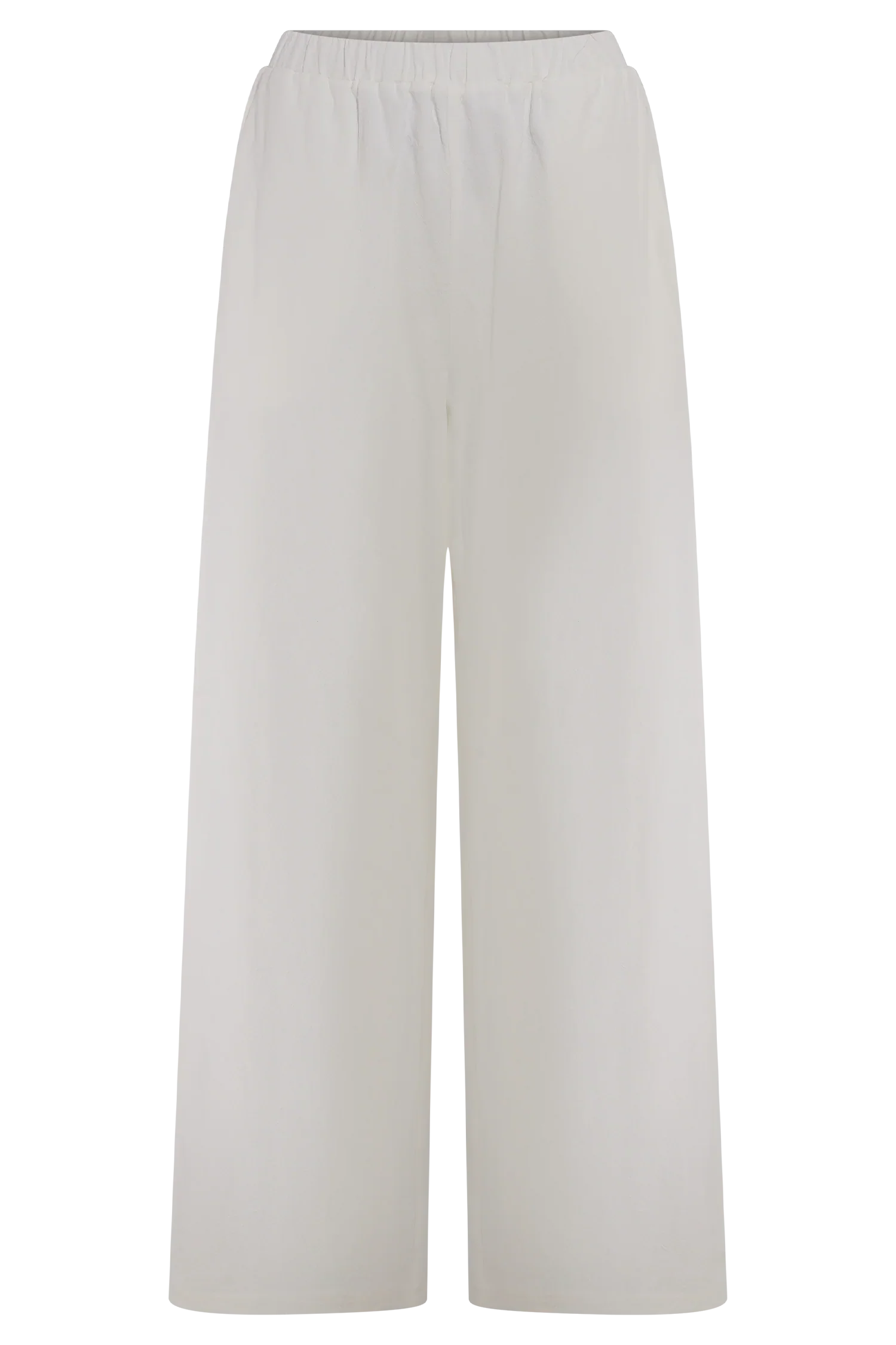 Campbell Cotton Wide Leg Pants White