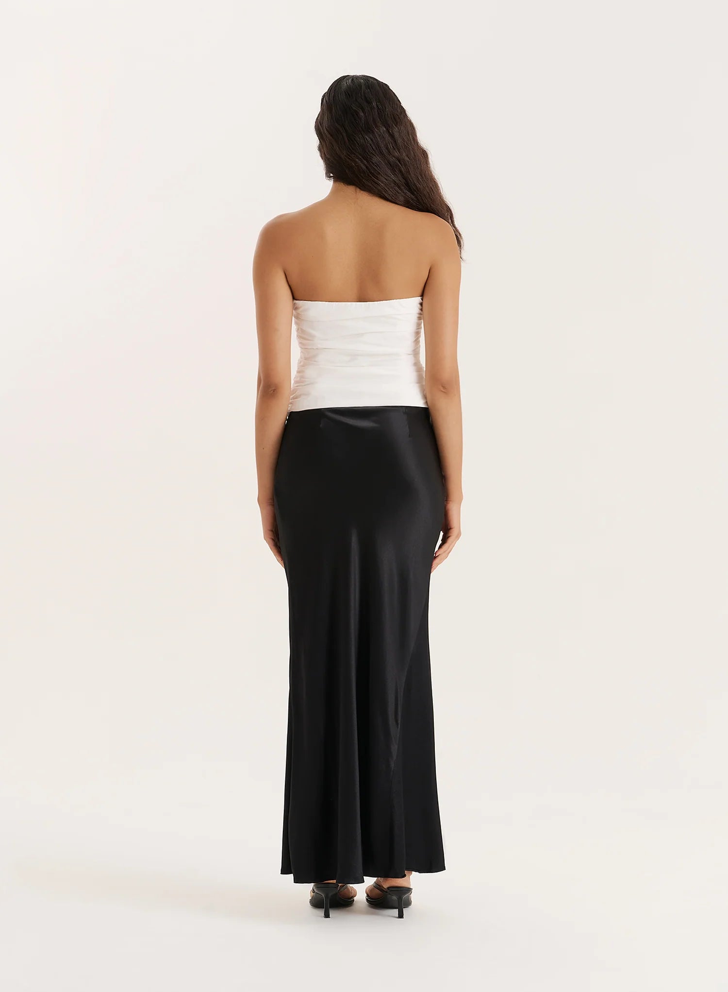 White Cut Out Gold Hardware Bandeau Top